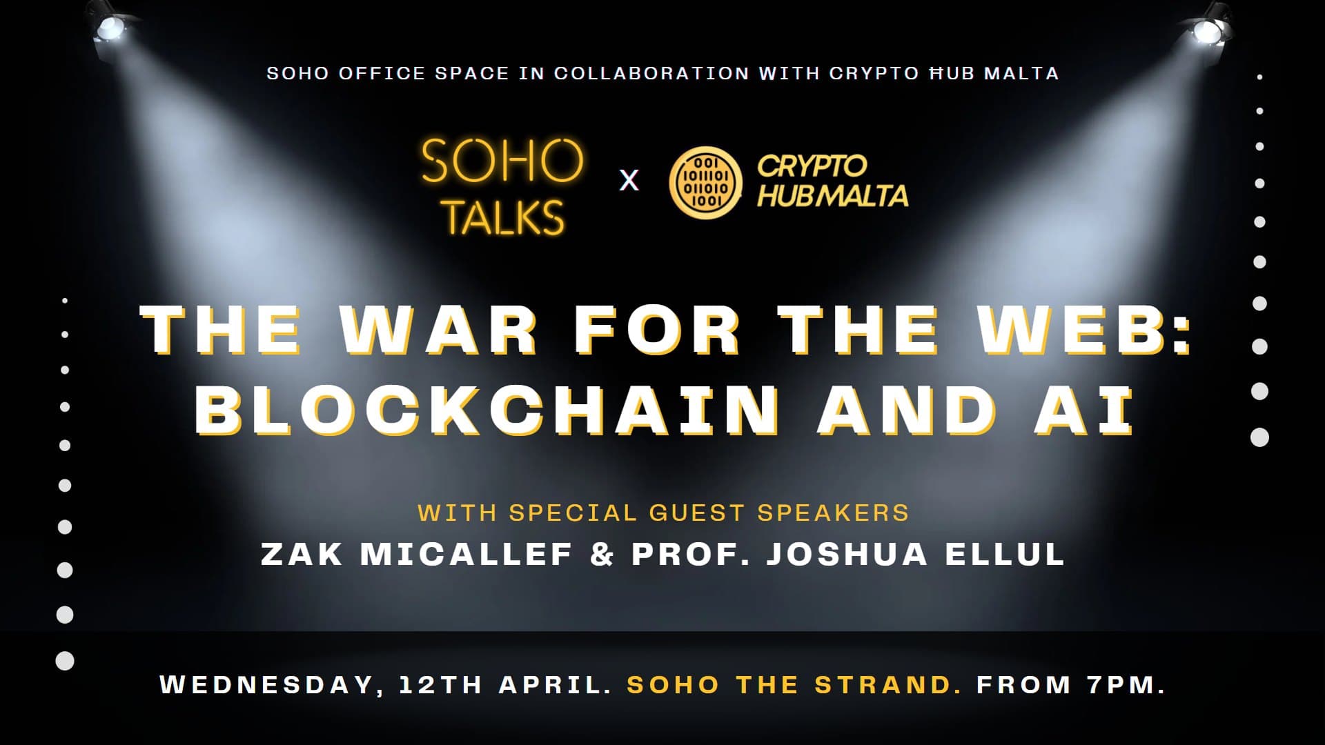 The War for the Web – Blockchain and AI: SOHO TALKS x Crypto Ħub Malta